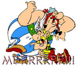 Gif animé rire Asterix et Obelix